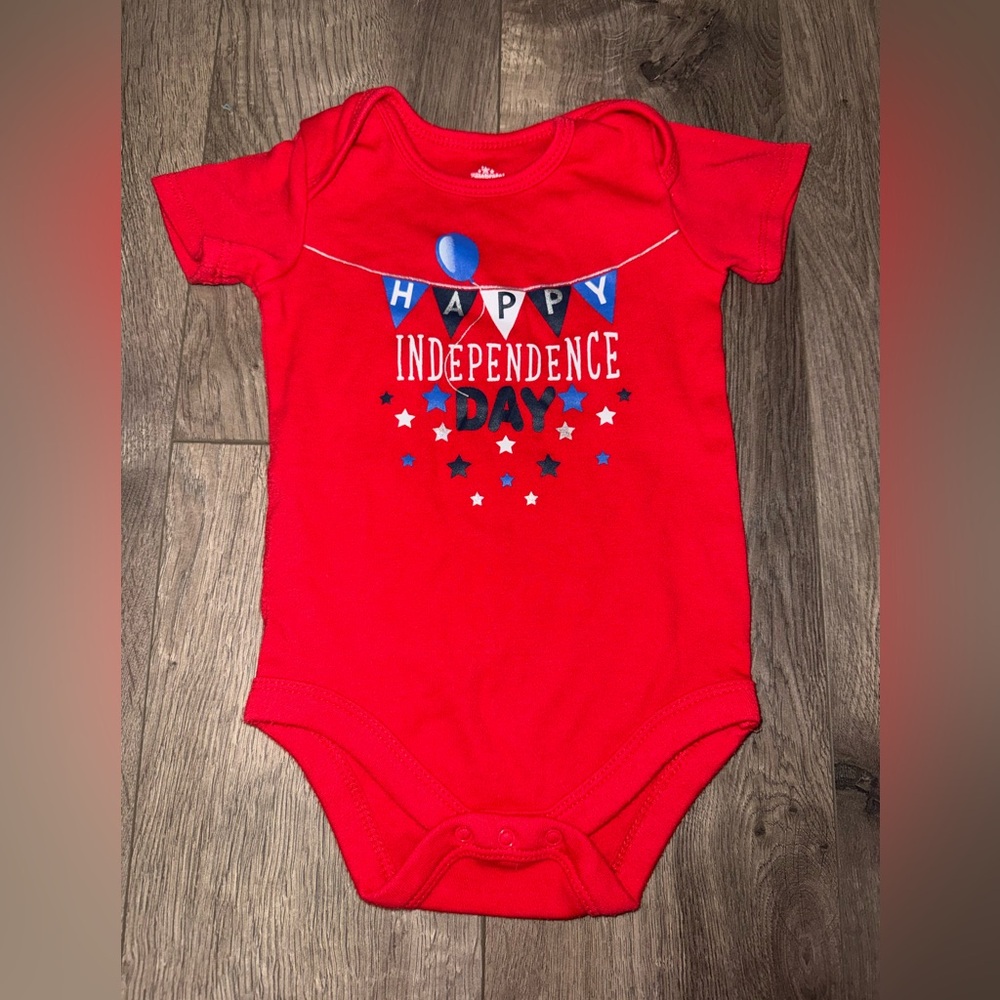 Red Independence Day Kids One Piece